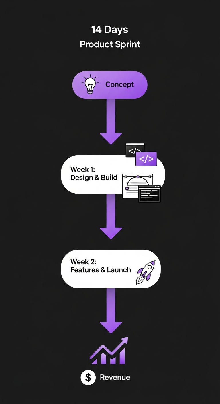 Product launch workflow - from concept to revenue in 14 days